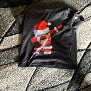 SHEIN Young Boy Christmas Santa Claus Print Tee